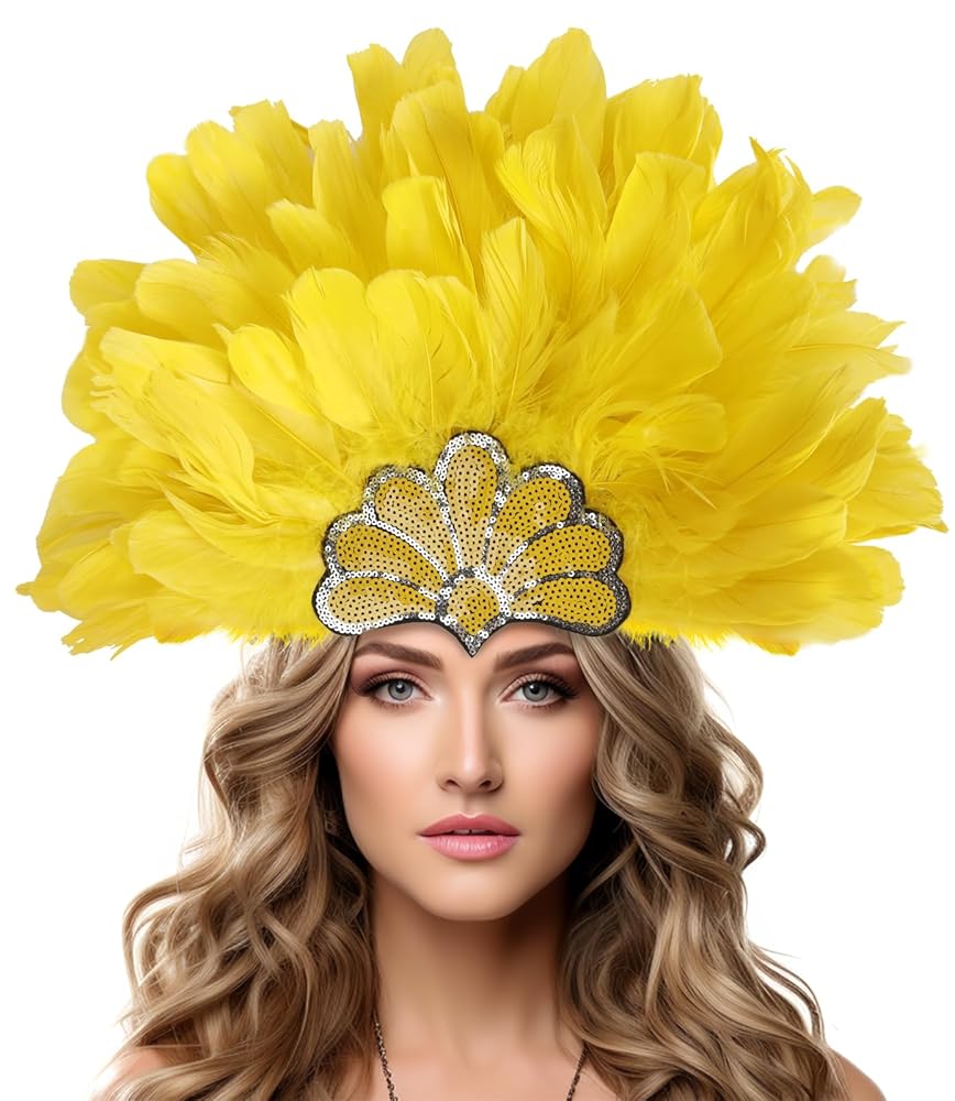 Amazon.com: HOMELEX Women's Black Feather Headpiece Carnival